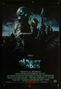 1z394 PLANET OF THE APES advance style B one-sheet poster '01 Tim Burton, Mark Wahlberg, Tim Roth