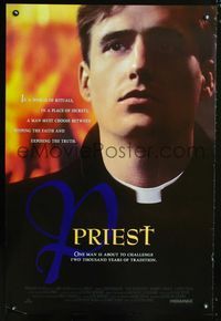 1z403 PRIEST DS one-sheet movie poster '94 Antonia Bird, religious thriller!