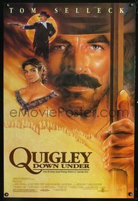 1z409 QUIGLEY DOWN UNDER one-sheet movie poster '90 Tom Selleck, strange western tales!