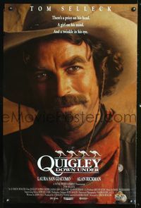 1z410 QUIGLEY DOWN UNDER video one-sheet movie poster '90 Tom Selleck