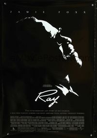 1z411 RAY DS one-sheet movie poster '04 Jamie Foxx as musician Ray Charles!