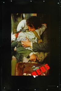 1z414 REDS heavy stock one-sheet poster '81 Warren Beatty as John Reed & Diane Keaton in Russia!