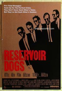 1z418 RESERVOIR DOGS one-sheet '92 Quentin Tarantino, Harvey Keitel, Steve Buscemi, Chris Penn