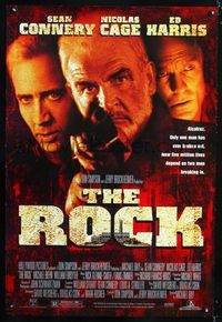 1z423 ROCK DS 1sheet '96 Sean Connery, Nicolas Cage, Ed Harris, Alcatraz, directed by Michael Bay!