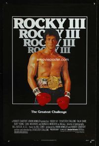 1z426 ROCKY III one-sheet movie poster '82 Sylvester Stallone, Mr. T, boxing!