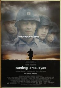 1z430 SAVING PRIVATE RYAN DS one-sheet '98 Steven Spielberg, Tom Hanks, Tom Sizemore, Matt Damon