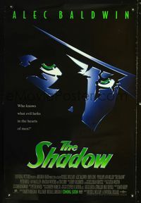 1z440 SHADOW DS advance one-sheet '94 Alec Baldwin knows what evil lurks in the hearts of men!