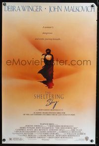 1z445 SHELTERING SKY DS one-sheet '90 Bernardo Bertolucci, a woman's dangerous erotic journey!