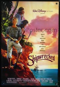 1z447 SHIPWRECKED DS one-sheet movie poster '90 Haakon Haakonsen, Disney Swedish adventure!