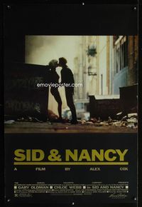 1z450 SID & NANCY foil 1sh '86 Gary Oldman as Sid Vicious, Chloe Webb as Nancy Spungen, punk rock!