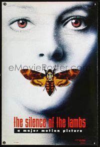 1z454 SILENCE OF THE LAMBS DS Teaser A one-sheet movie poster '90 Jodie Foster