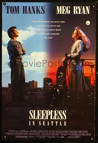 1z459 SLEEPLESS IN SEATTLE DS one-sheet movie poster '93 Tom Hanks, Meg Ryan