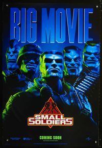 1z462 SMALL SOLDIERS DS int'l advance one-sheet movie poster '98 Joe Dante CG cartoon!