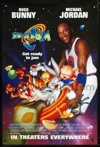 1z465 SPACE JAM advance one-sheet '96 Michael Jordan, Bugs Bunny, Taz, Tweety, Sylvester & Porky!