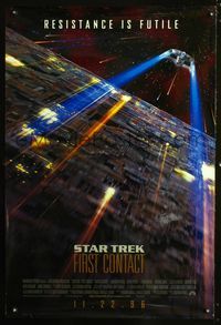 1z471 STAR TREK: FIRST CONTACT DS advance one-sheet movie poster '96 Patrick Stewart