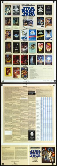 1z480 STAR WARS CHECKLIST DS 1sh movie poster '85 great images!