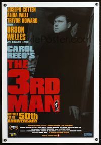 1z496 THIRD MAN one-sheet movie poster R99 Orson Welles classic film noir!