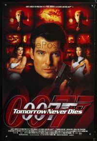1z502 TOMORROW NEVER DIES DS one-sheet movie poster '97 Pierce Brosnan as James Bond 007!