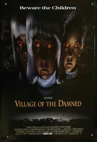 1z529 VILLAGE OF THE DAMNED advance one-sheet movie poster '95 John Carpenter horror remake!