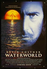 1z534 WATERWORLD DS advance one-sheet movie poster '95 Kevin Costner sci-fi!