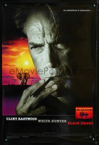 1z538 WHITE HUNTER, BLACK HEART DS 1sh '90 super close up of Clint Eastwood as director John Huston!
