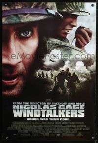 1z542 WINDTALKERS DS one-sheet poster '02 World War II soldier Nicolas Cage, directed by John Woo!