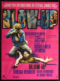2a274 BLOW-UP French one-panel '67 Michelangelo Antonioni, sexy photography art by Georges Kerfyser!
