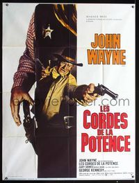 2a282 CAHILL French one-panel poster '73 best different art of United States Marshall John Wayne!