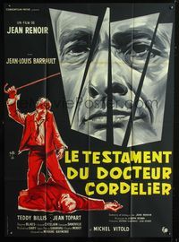 2a331 EXPERIMENT IN EVIL French 1p '59 Jean Renoir's Le testament du Docteur Cordelier, cool art!