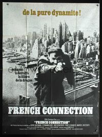 2a341 FRENCH CONNECTION French one-panel '71 William Friedkin, cool different image of Gene Hackman!