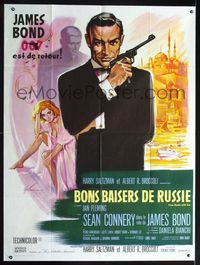 2a343 FROM RUSSIA WITH LOVE French one-panel R70s artwork of Sean Connery as James Bond by Grinsson!