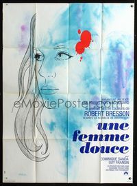 2a347 GENTLE CREATURE French one-panel '69 Robert Bresson's Une femme douce, wonderful art by Chica!