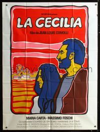 2a375 LA CECILIA French one-panel '75 Jean-Louis Comolli, cool art of Maria Carta & Massimo Foschi!