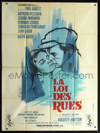 2a382 LAW OF THE STREETS style A French 1p '56 La Loi des rues, romantic art by Georges Kerfyser!
