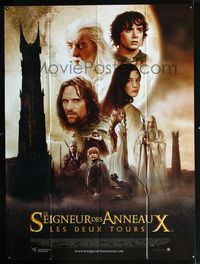 2a397 LORD OF THE RINGS: THE 2 TOWERS French 1p '02 Peter Jackson epic, Elijah Wood, J.R.R. Tolkein