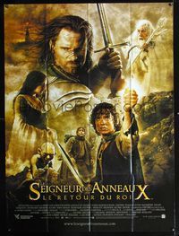 2a399 LORD OF THE RINGS: THE RETURN OF THE KING French 1panel '03 Peter Jackson, cast portrait art!