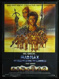 2a403 MAD MAX BEYOND THUNDERDOME French 1panel '85 art of Mel Gibson & Tina Turner by Richard Amsel!