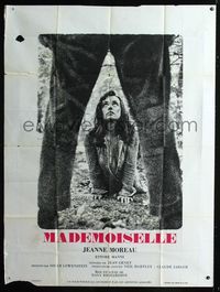 2a404 MADEMOISELLE French one-panel poster '66 sexy Jeanne Moreau, directed by Tony Richardson!