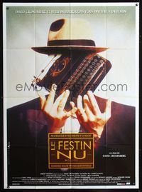 2a437 NAKED LUNCH French one-panel movie poster '91 David Cronenberg, Peter Weller, great image!
