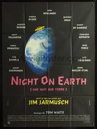 2a443 NIGHT ON EARTH French 1panel '92 directed by Jim Jarmusch, cool planet artwork by Bielikoff!