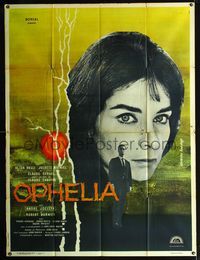 2a447 OPHELIA French one-panel movie poster '63 Claude Chabrol, cool artwork by Jouineau Bourduge!