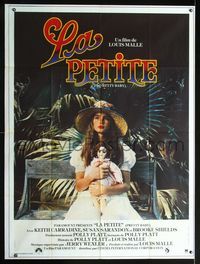 2a462 PRETTY BABY French 1panel '78 directed by Louis Malle, young Brooke Shields sitting with doll!