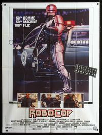 2a467 ROBOCOP French one-panel '87 Paul Verhoeven sci-fi classic, part man, part machine, all cop!