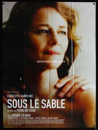 2a518 UNDER THE SAND French 1p '00 Sous le sable, super close portrait of sexy Charlotte Rampling!