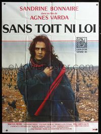 2a519 VAGABOND French 1panel '86 Agnes Varda's Sans toit ni loi, Sandrine Bonnaire by Yves Prince!