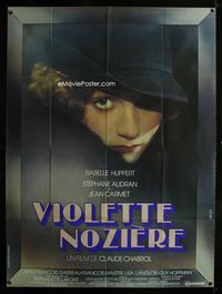 2a520 VIOLETTE French 1panel '79 Claude Chabrol's Violette Noziere, cool design by Landi & Corbeau!
