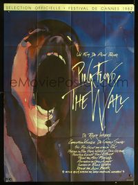 2a522 WALL French one-panel movie poster R89 Pink Floyd, Roger Waters, rock & roll, great artwork!