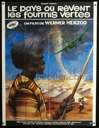 2a527 WHERE THE GREEN ANTS DREAM French 1p '84 Werner Herzog, really cool Aborigine art by Bilal!