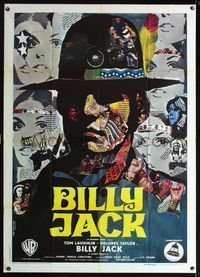 2a557 BILLY JACK Italian one-panel '71 completely different art of Tom Laughlin by Ermanno Iaia!