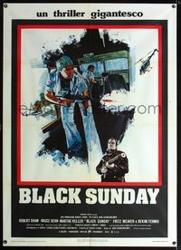 2a560 BLACK SUNDAY Italian one-panel '77 John Frankenheimer, cool completely different artwork!